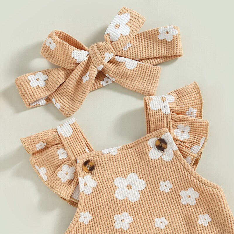 Grace Floral Romper Mocha