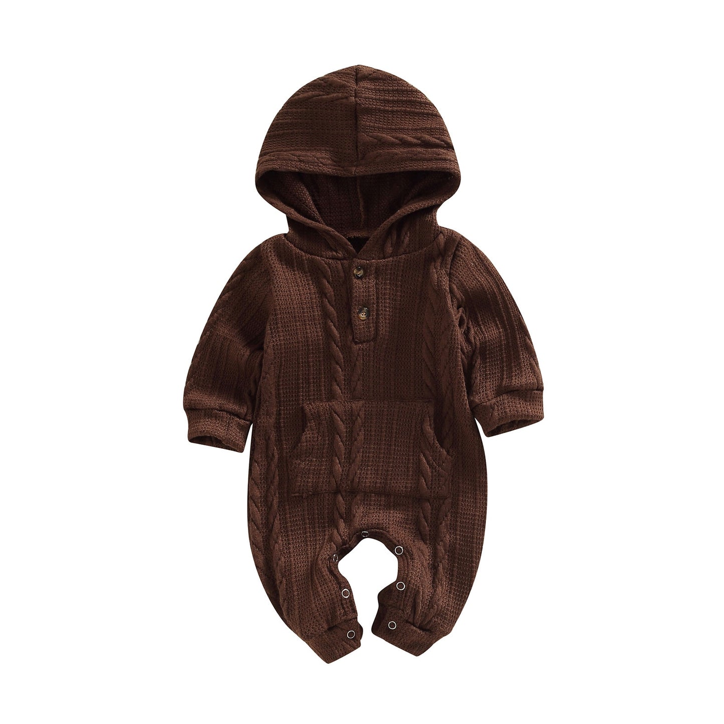 Jacquard knit jumpsuit Brown