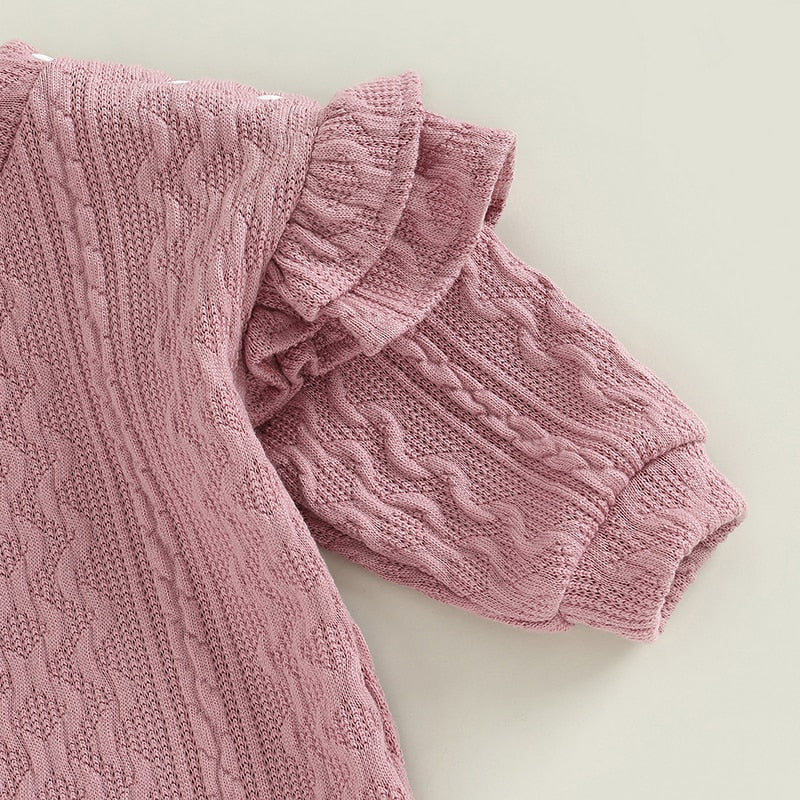 Bella Knitted Romper Vintage pink