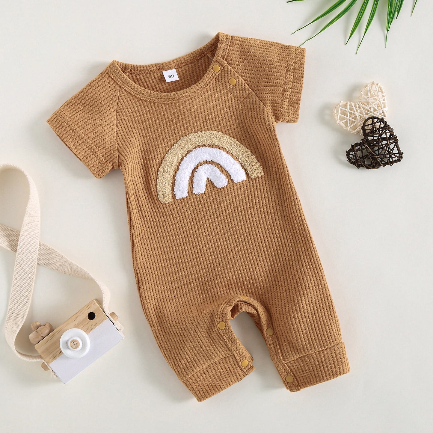Simply rainbow romper Mustard
