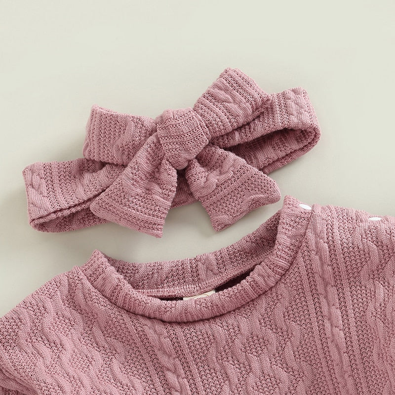 Bella Knitted Romper Vintage pink