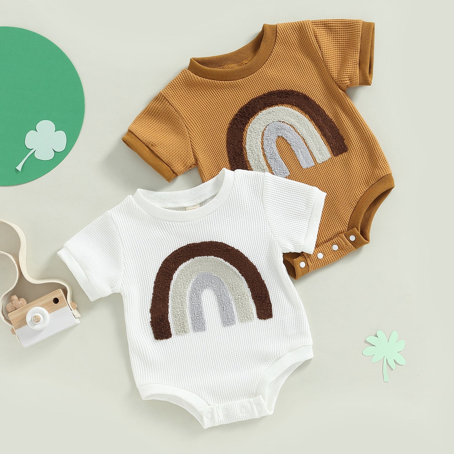 The bold rainbow romper Caramel