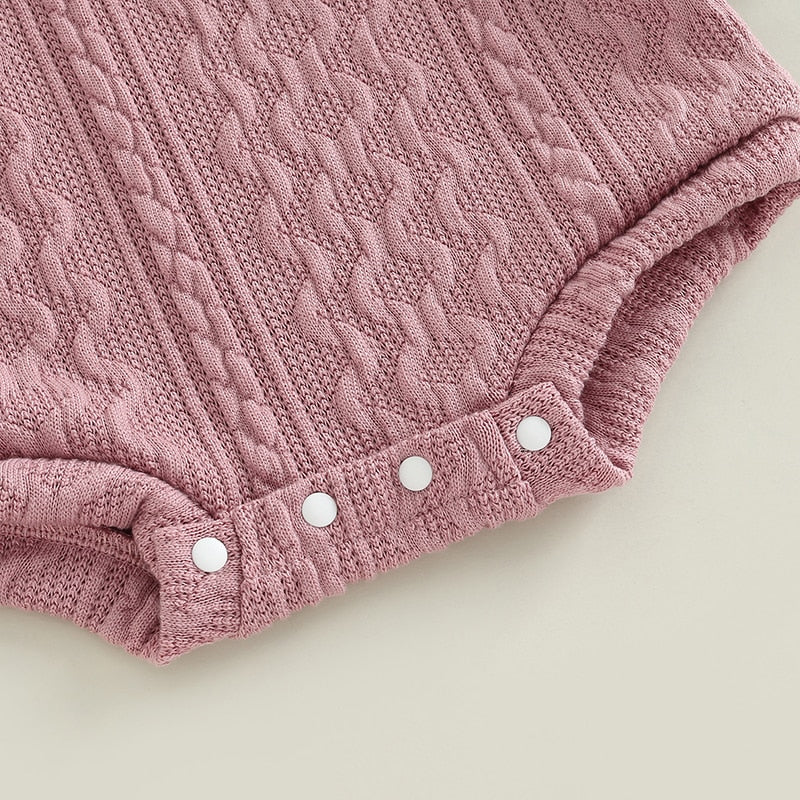 Bella Knitted Romper Vintage pink