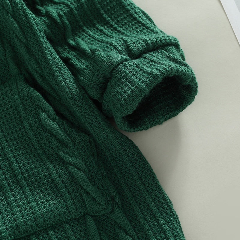 Jacquard knit jumpsuit Green