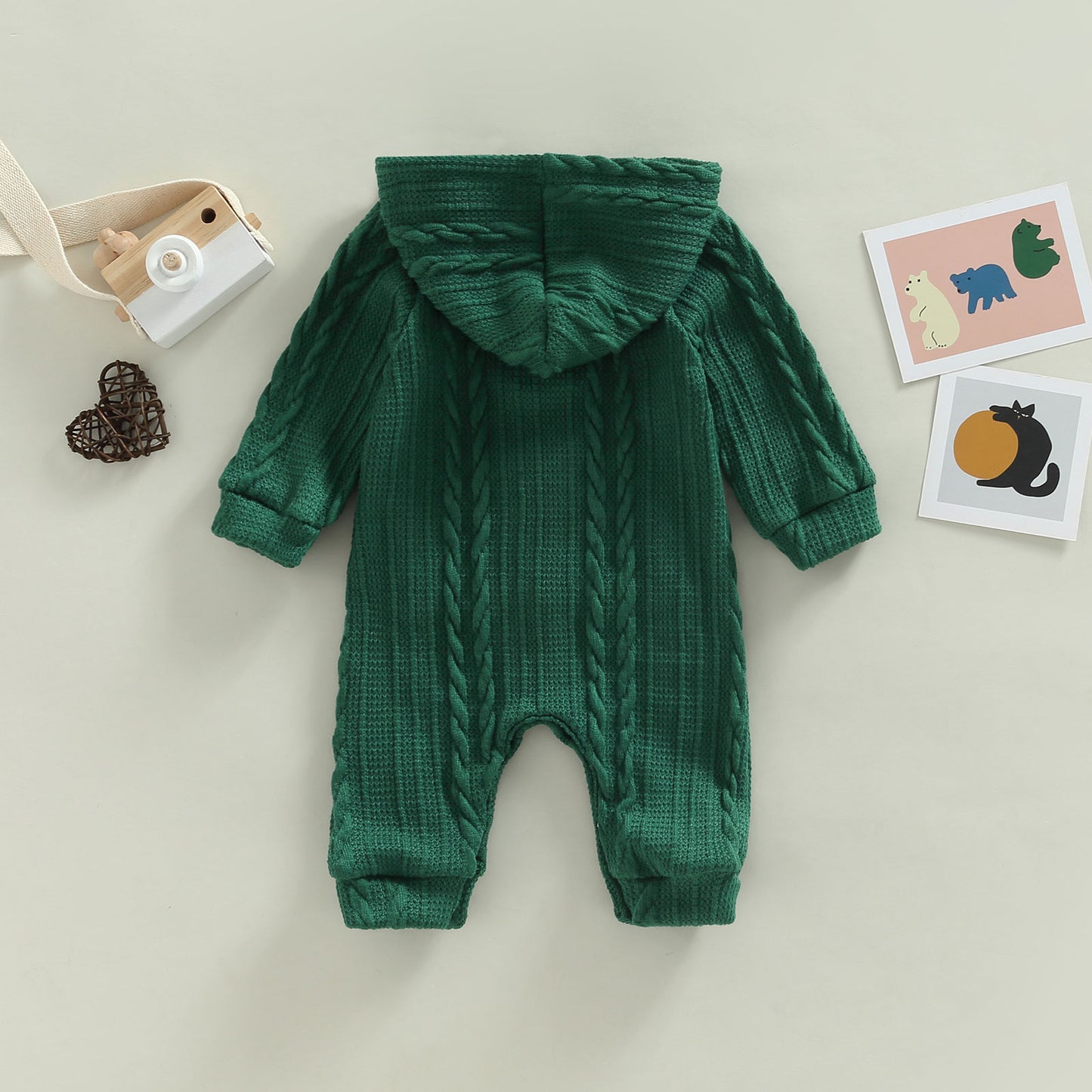 Jacquard knit jumpsuit Green