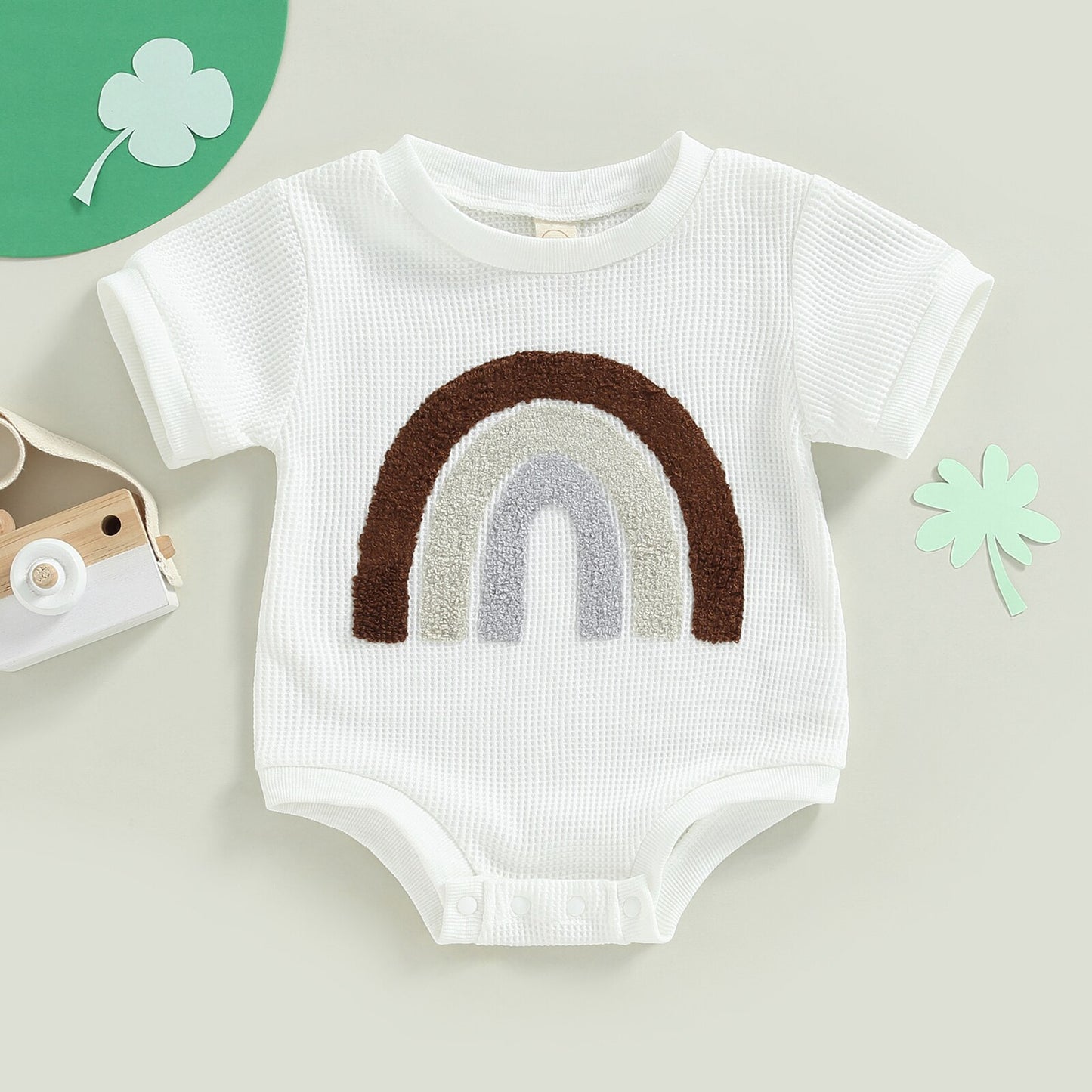 The bold rainbow romper White
