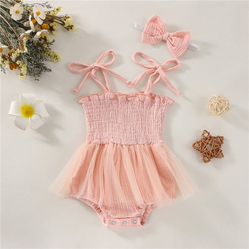 Tiny  tutu romper Pink