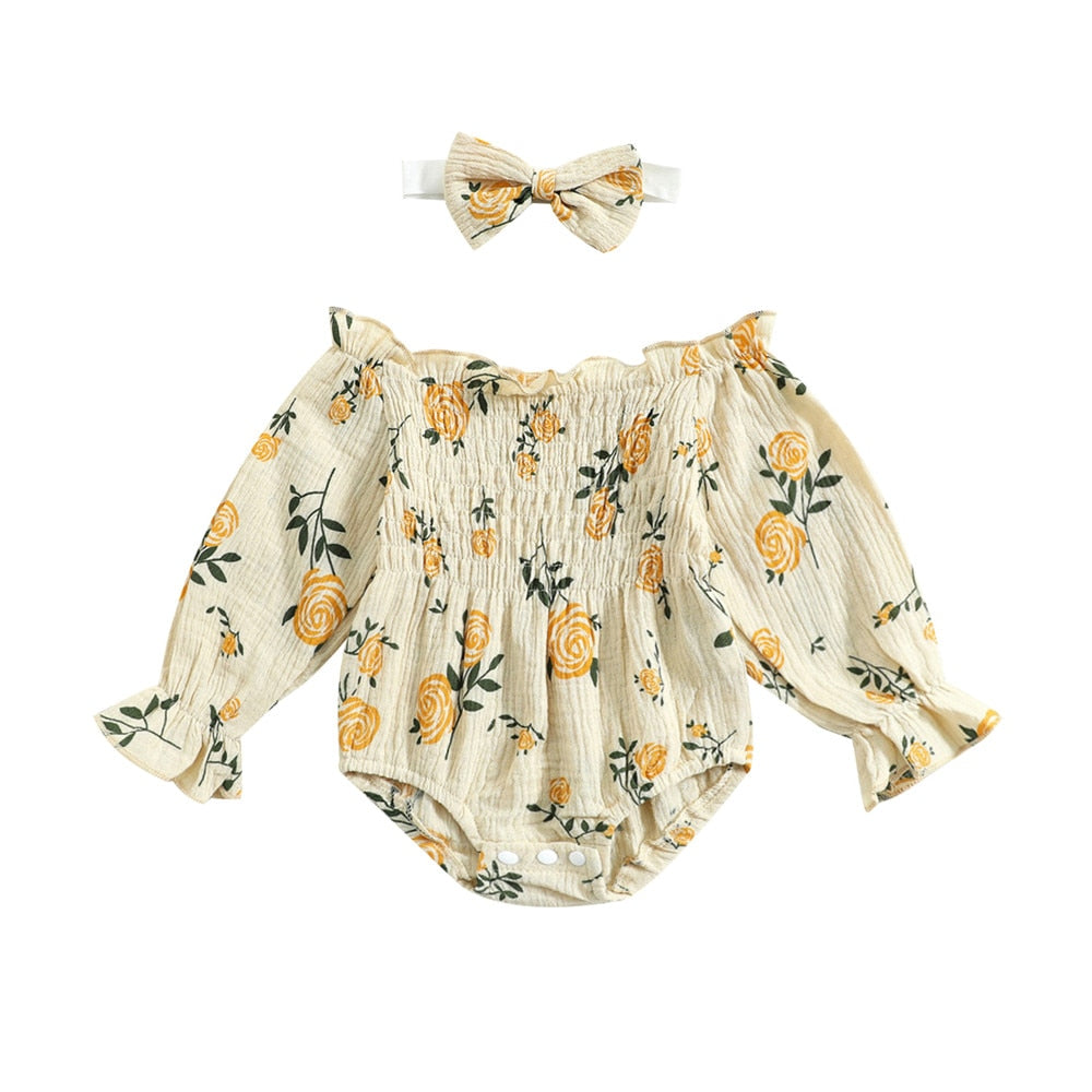 Boho rose romper