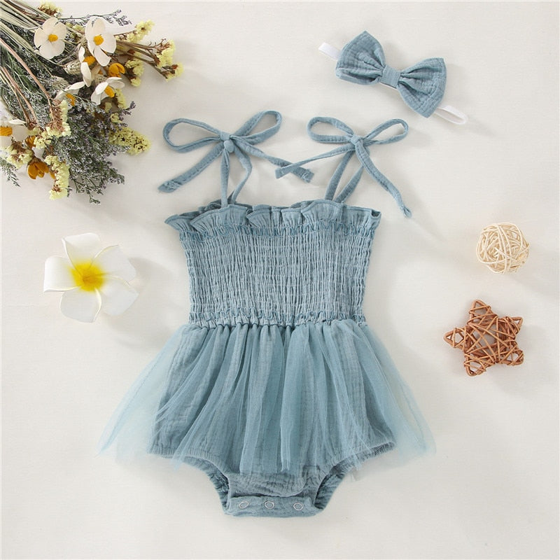 Tiny tutu romper Blue