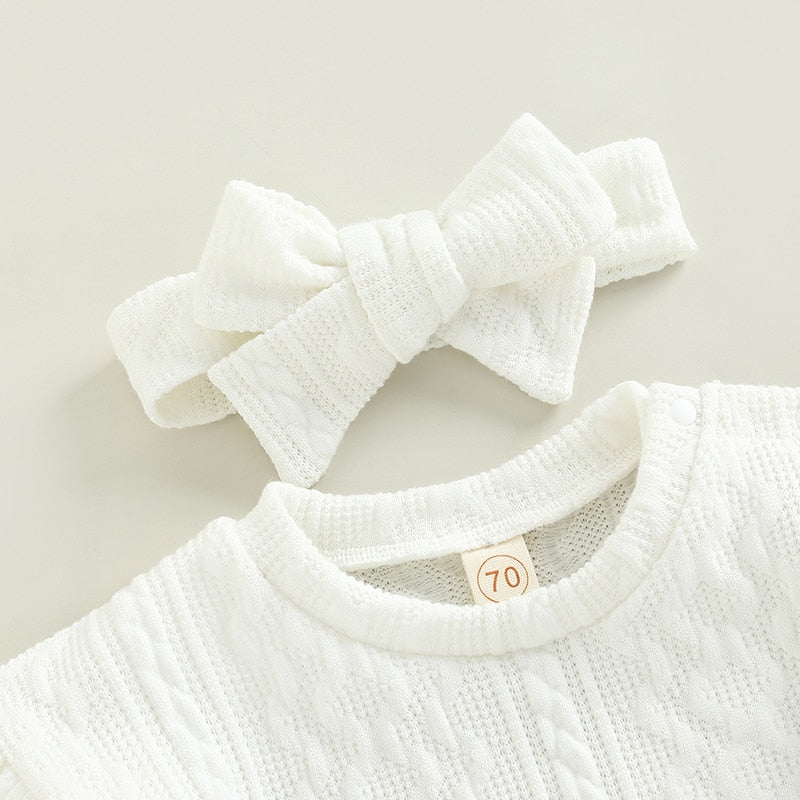 Bella Knitted Romper White