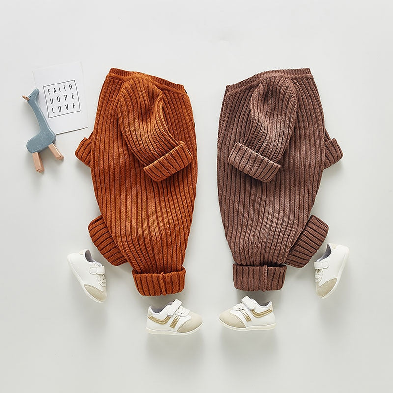 Cable Knit Jumpsuit Ginger Brown