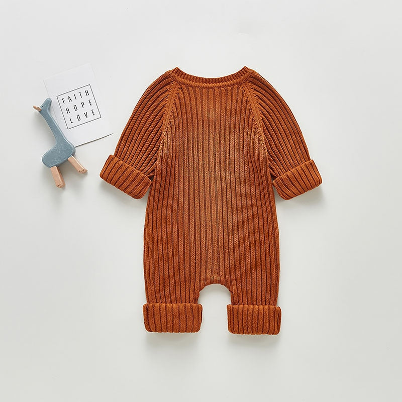 Cable Knit Jumpsuit Ginger Brown