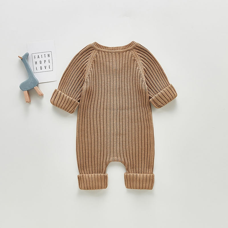 Cable Knit Jumpsuit Beige