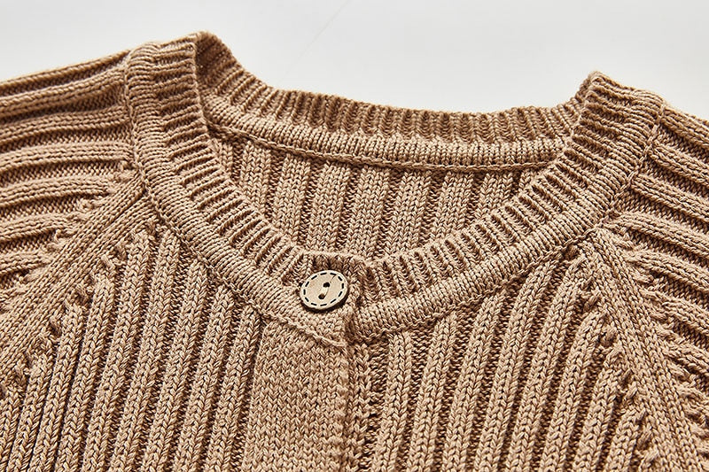 Cable Knit Jumpsuit Beige