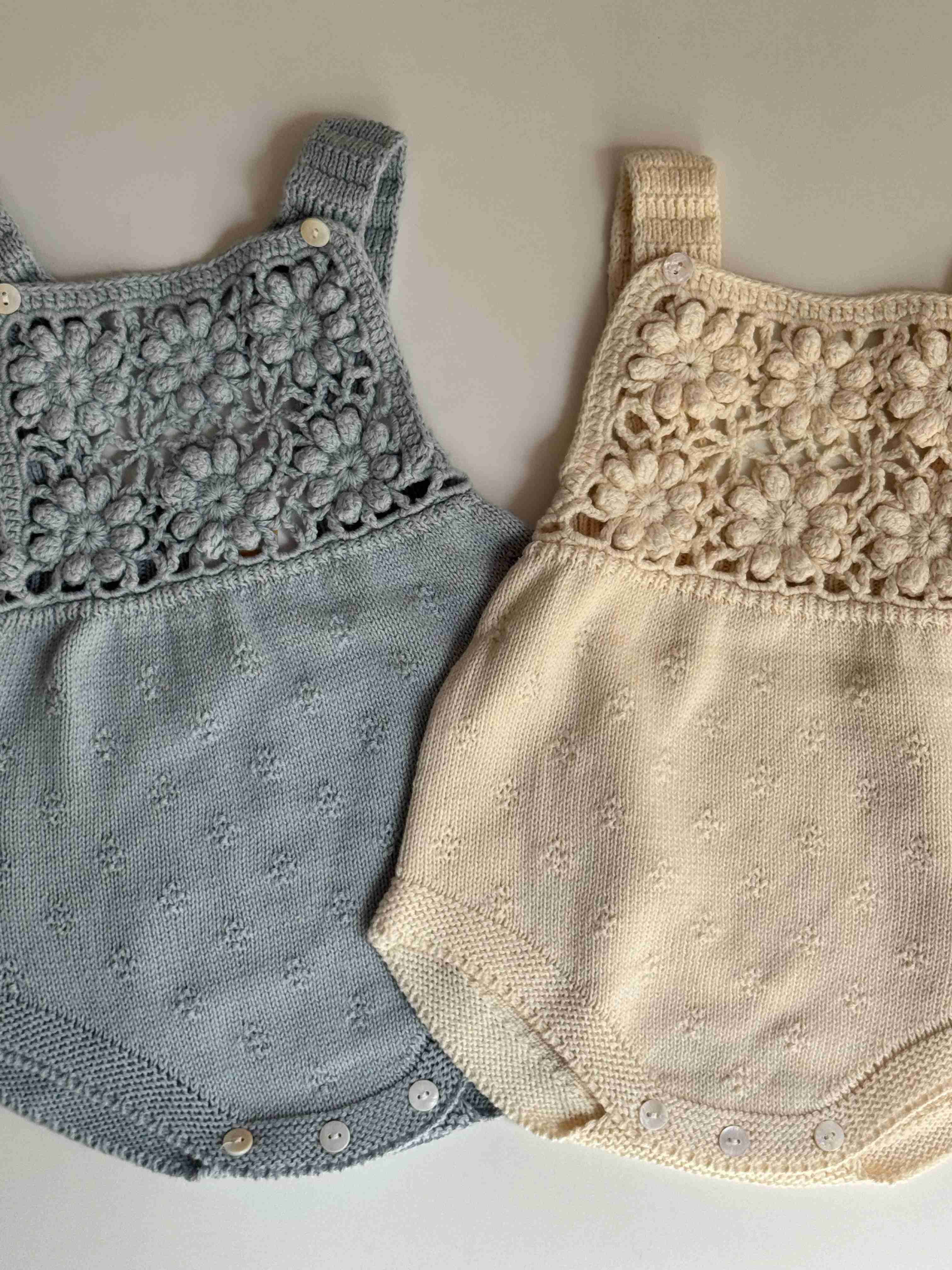 Blossom Crochet Knitted Romper