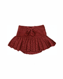 The red pom-pom knit skort