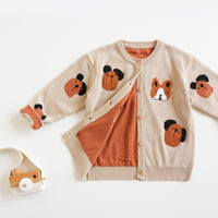 Puppies knitted cardigan