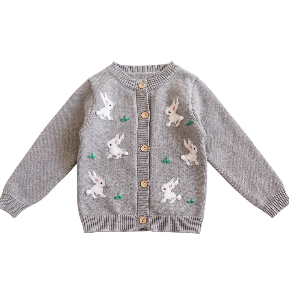 Tiny bunnies knitted cardigan