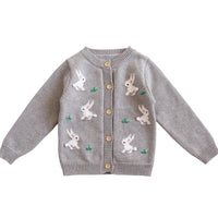 Tiny bunnies knitted cardigan
