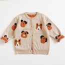 Puppies knitted cardigan