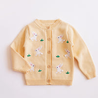 Tiny bunnies knitted cardigan