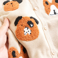 Puppies knitted cardigan
