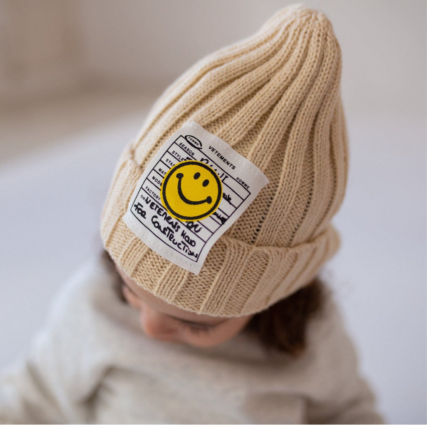 Smiley Knitted Beanie