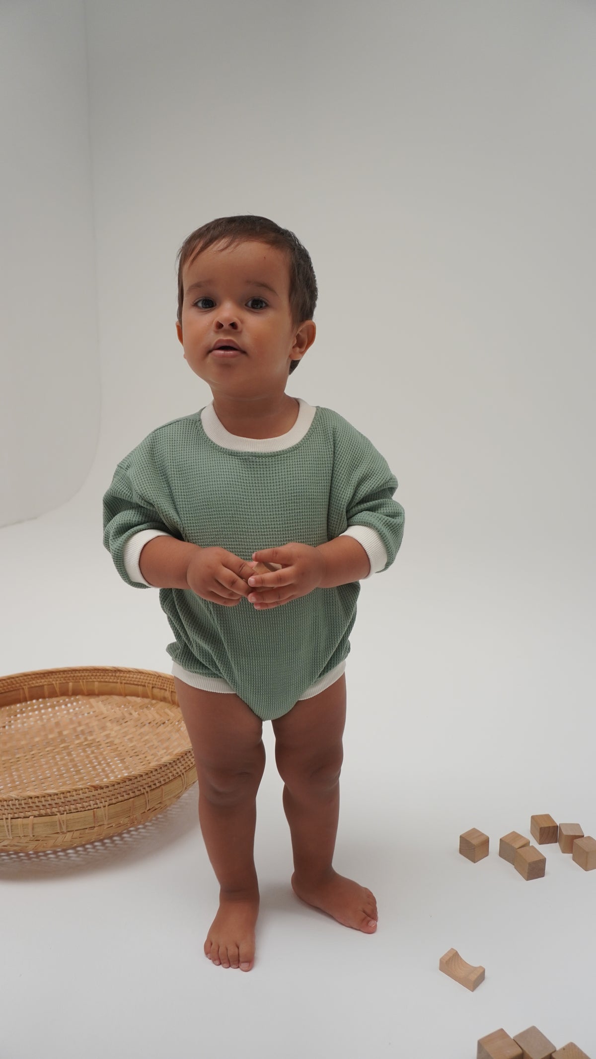 Liam Loose Waffle Romper