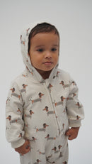 Mr. Dog Hooded Onesie