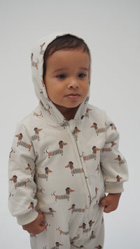 Mr. Dog Hooded Onesie