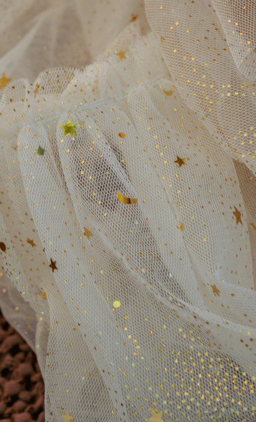 The sparkly tulle dress