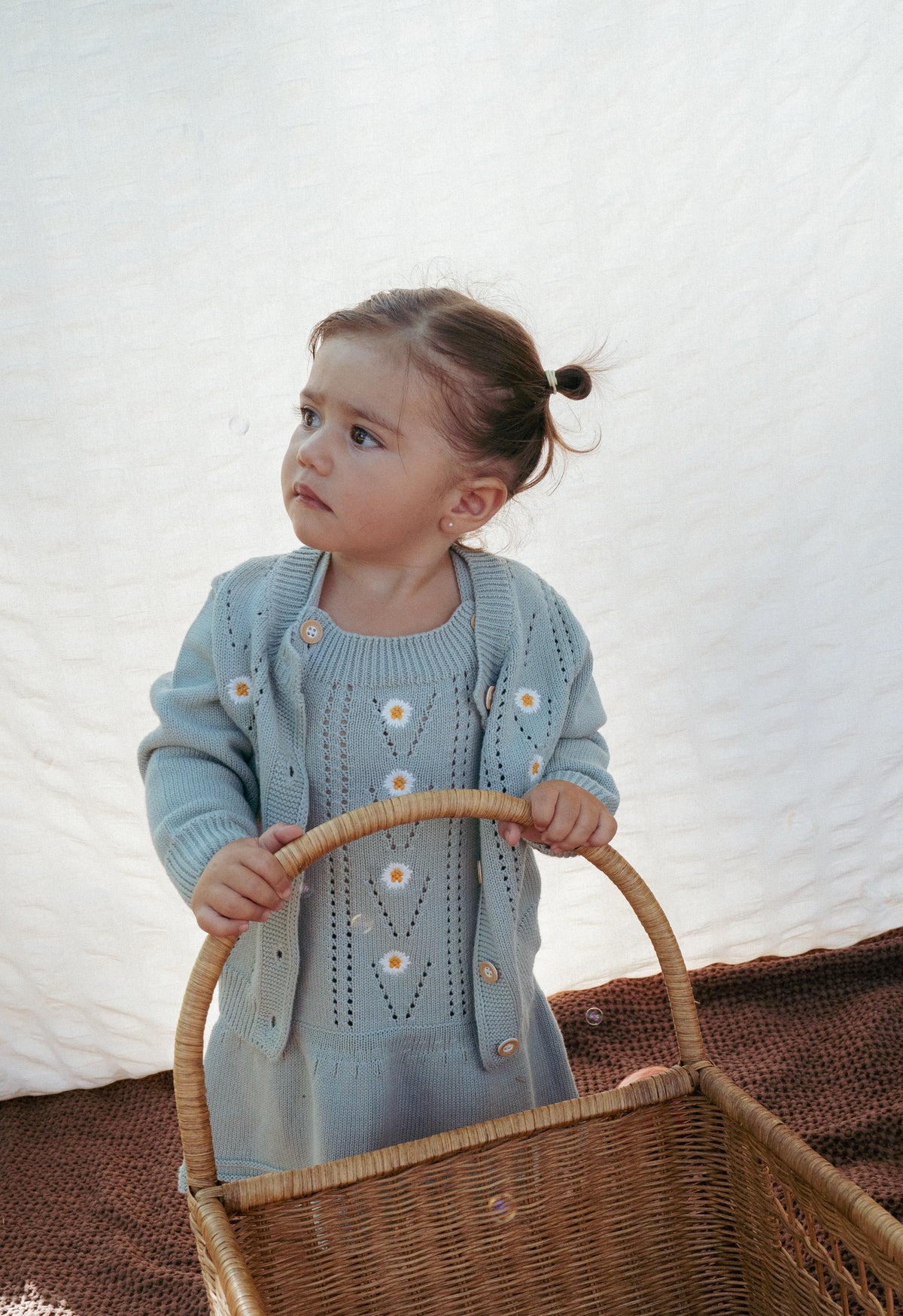 The Daisy knitted pinafore dress