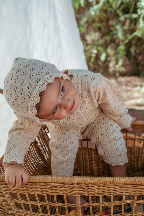 Lila Lace Knit Romper