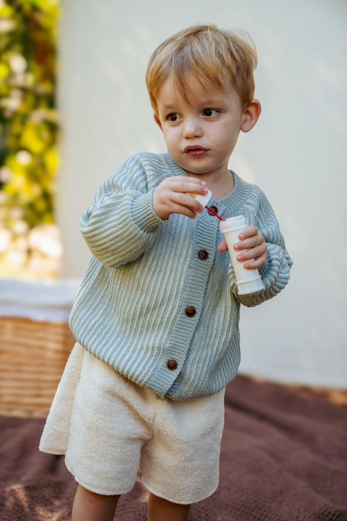 The ribbed knit cardigan