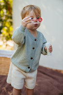 The ribbed knit cardigan