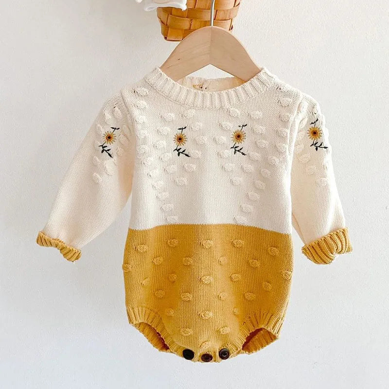 Sunflower Knitted romper