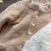 Bear Fluffy Jumpsuit and Hat
