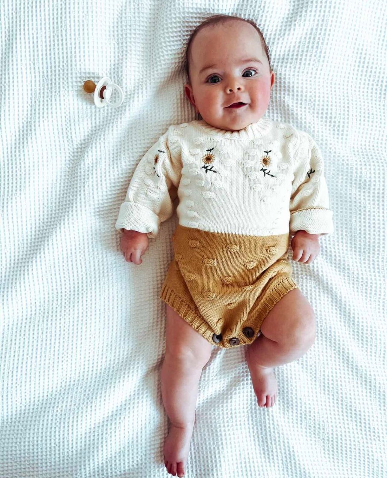 Sunflower Knitted romper