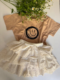 Romantic Eyelet Embroidered Skort