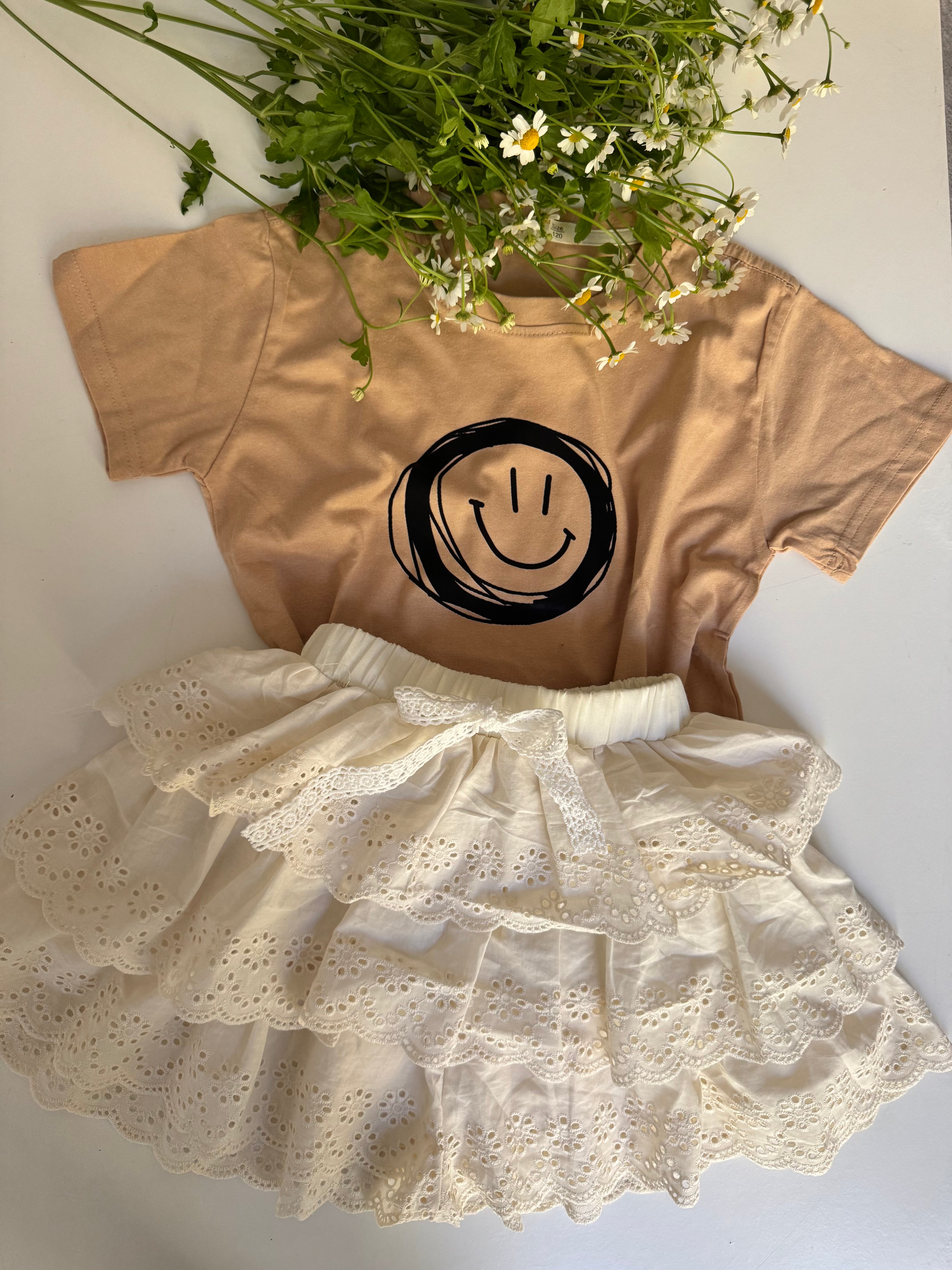 Romantic Eyelet Embroidered Skort