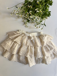 Romantic Eyelet Embroidered Skort