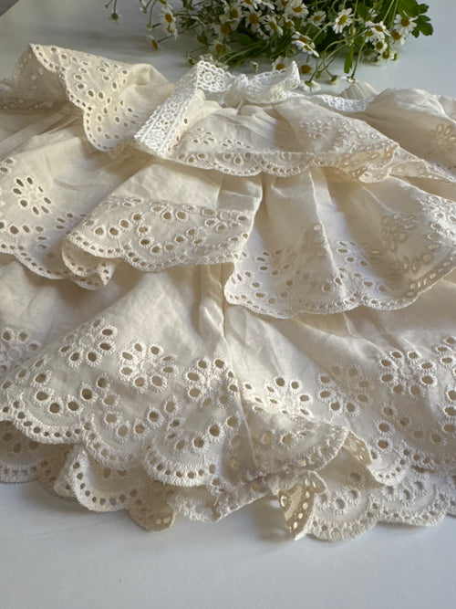 Romantic Eyelet Embroidered Skort