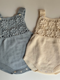 Blossom Crochet Knitted Romper
