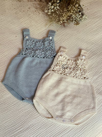 Blossom Crochet Knitted Romper