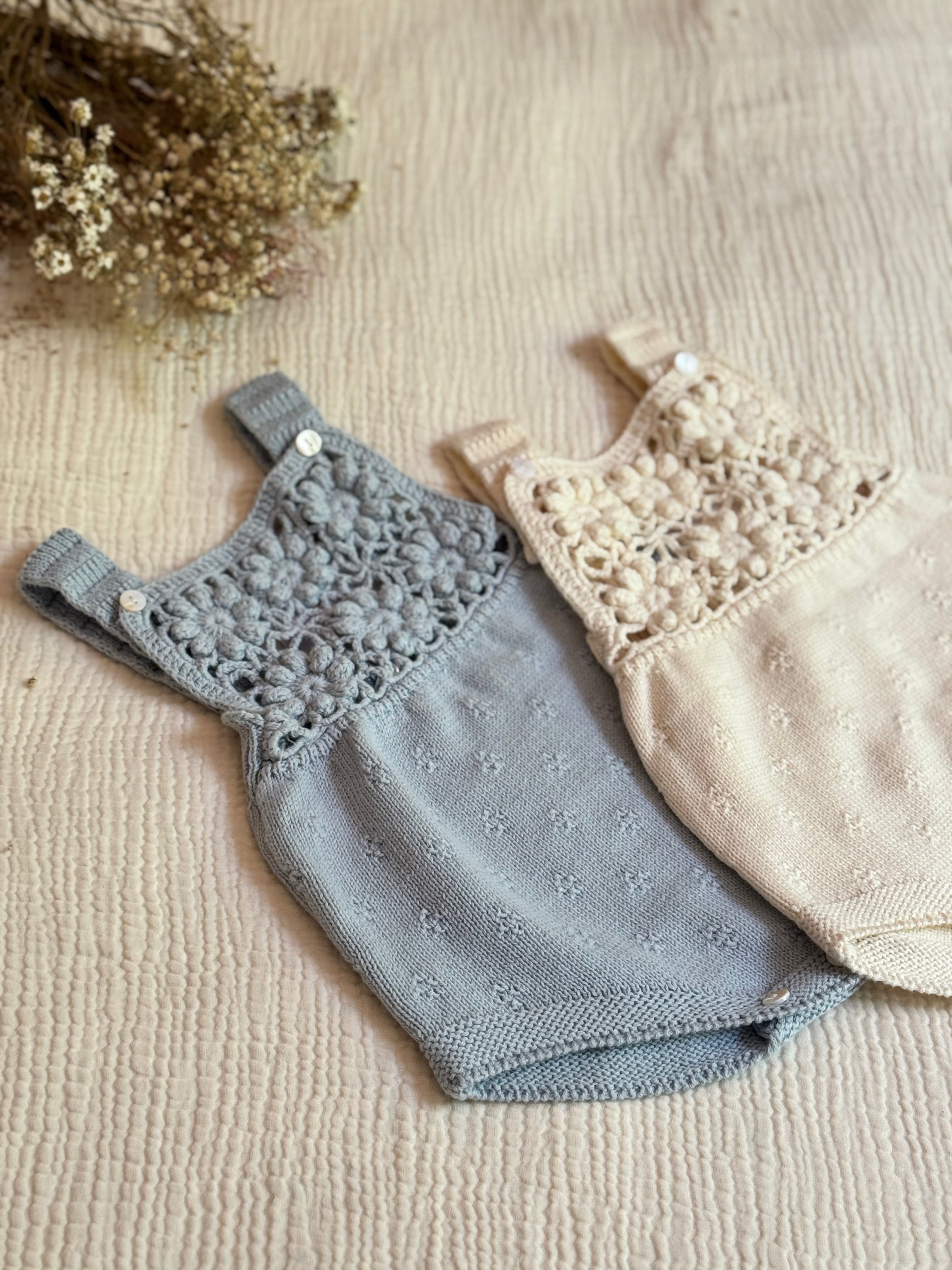 Blossom Crochet Knitted Romper
