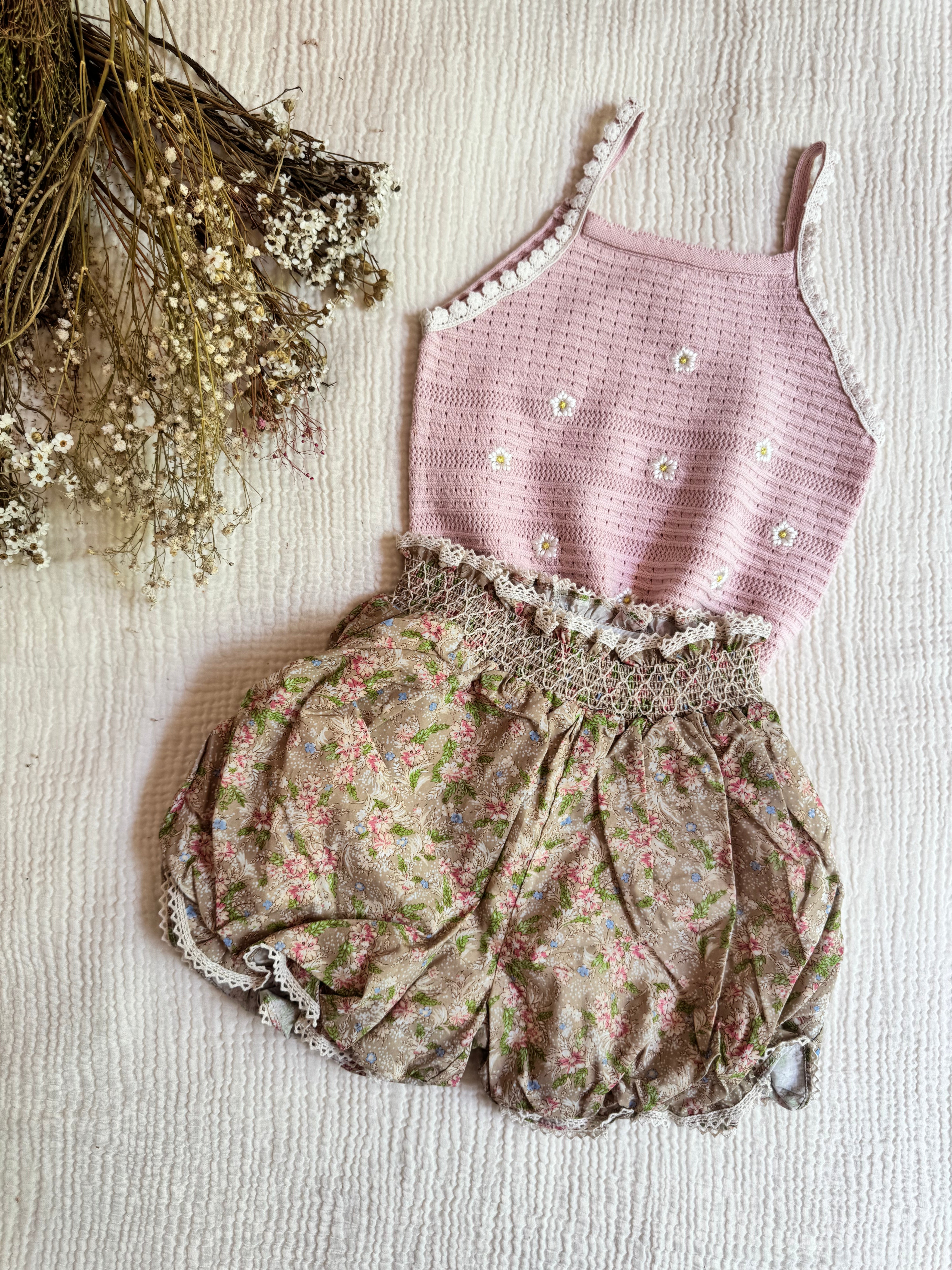 Daisy Embroidered Knit Top