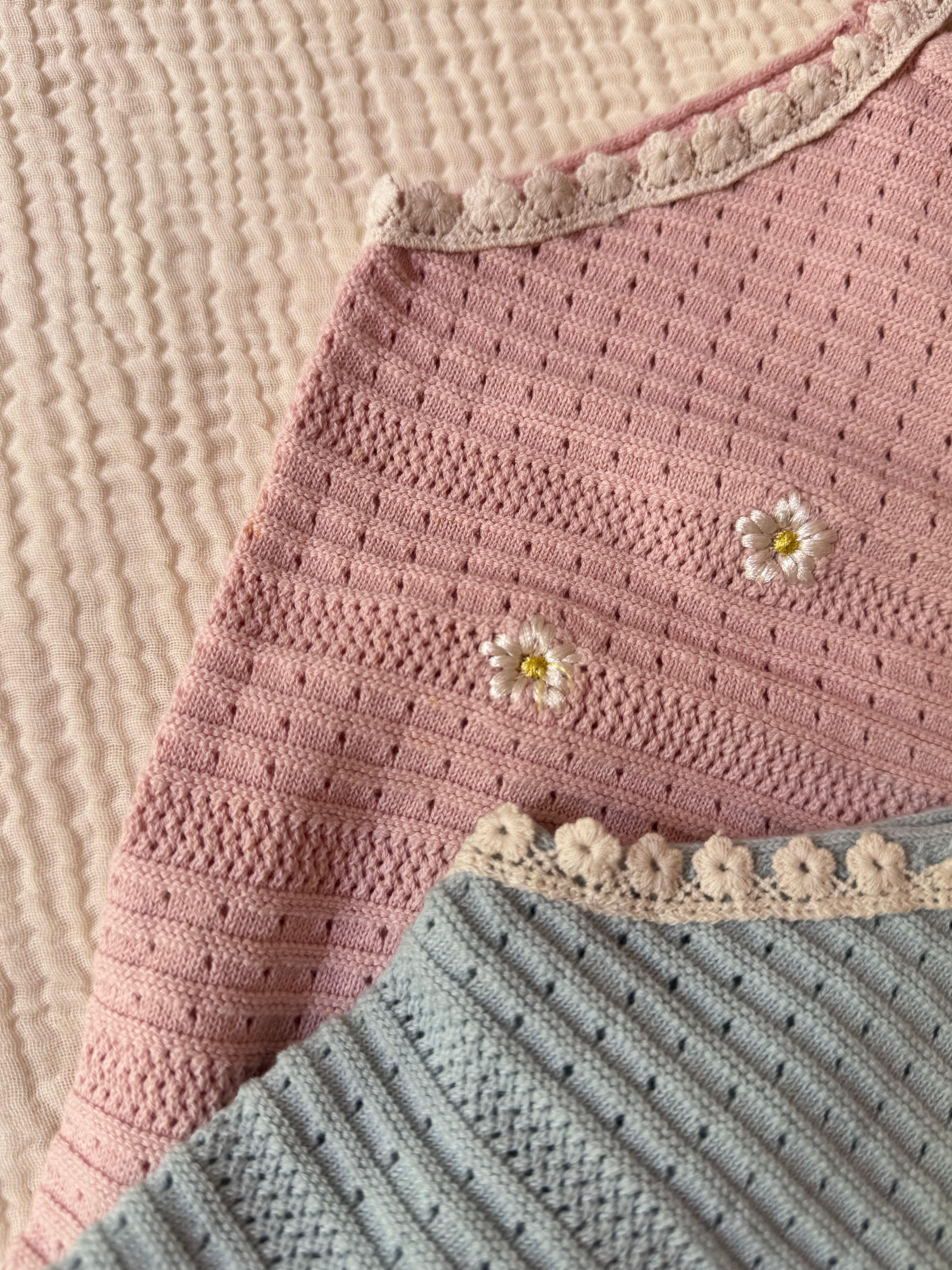 Daisy Embroidered Knit Top