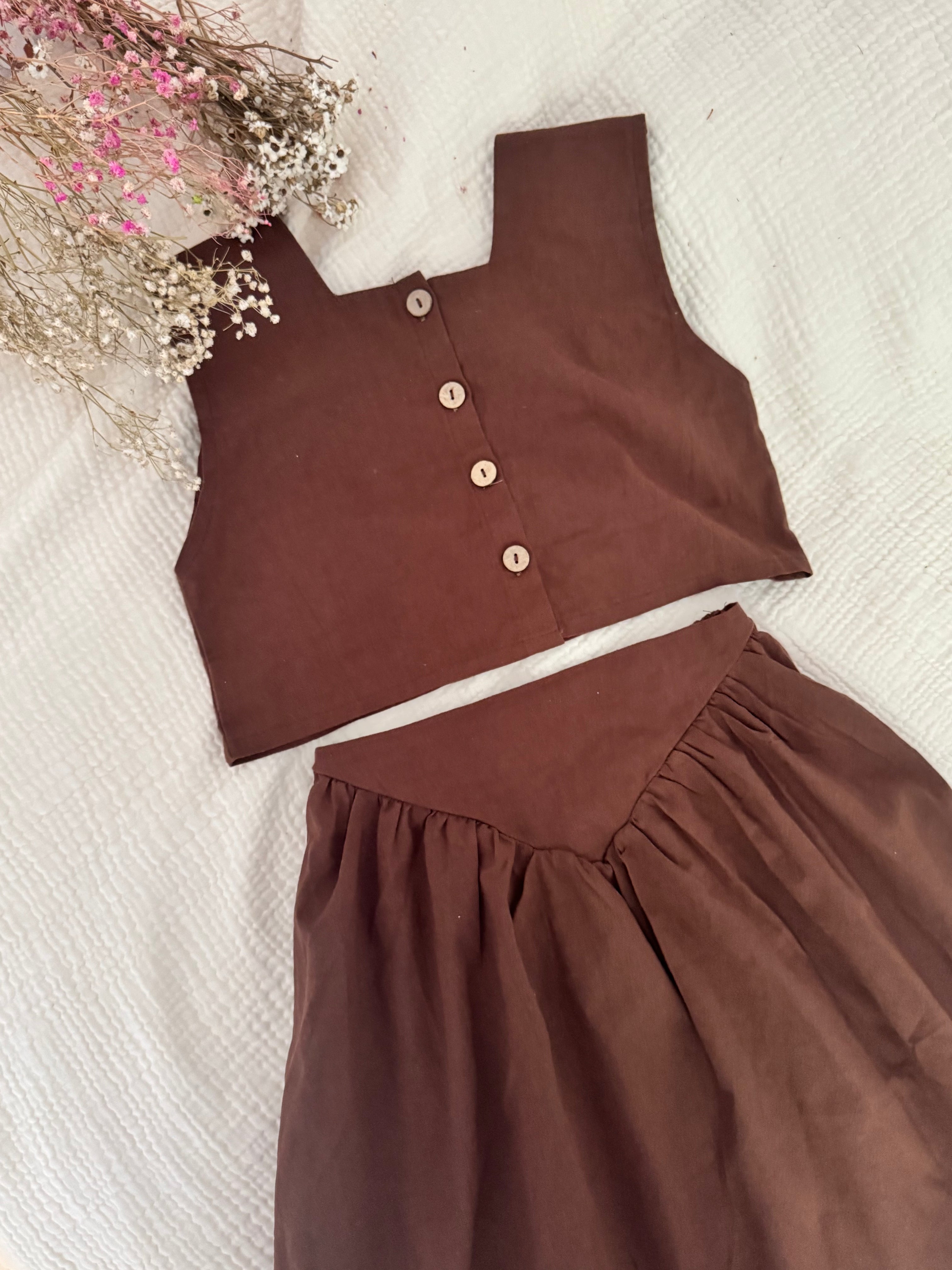 The Timeless Linen Skirt Set