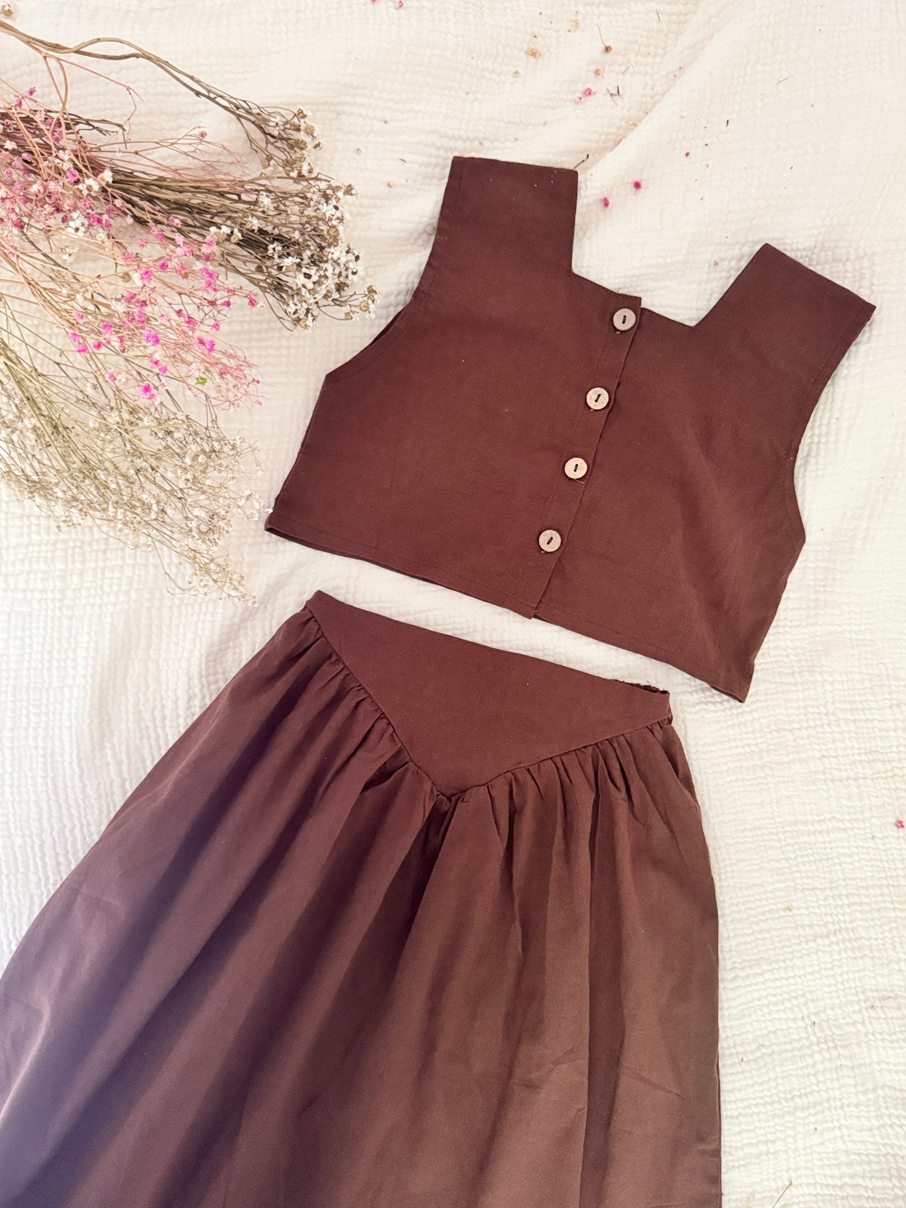 The Timeless Linen Skirt Set