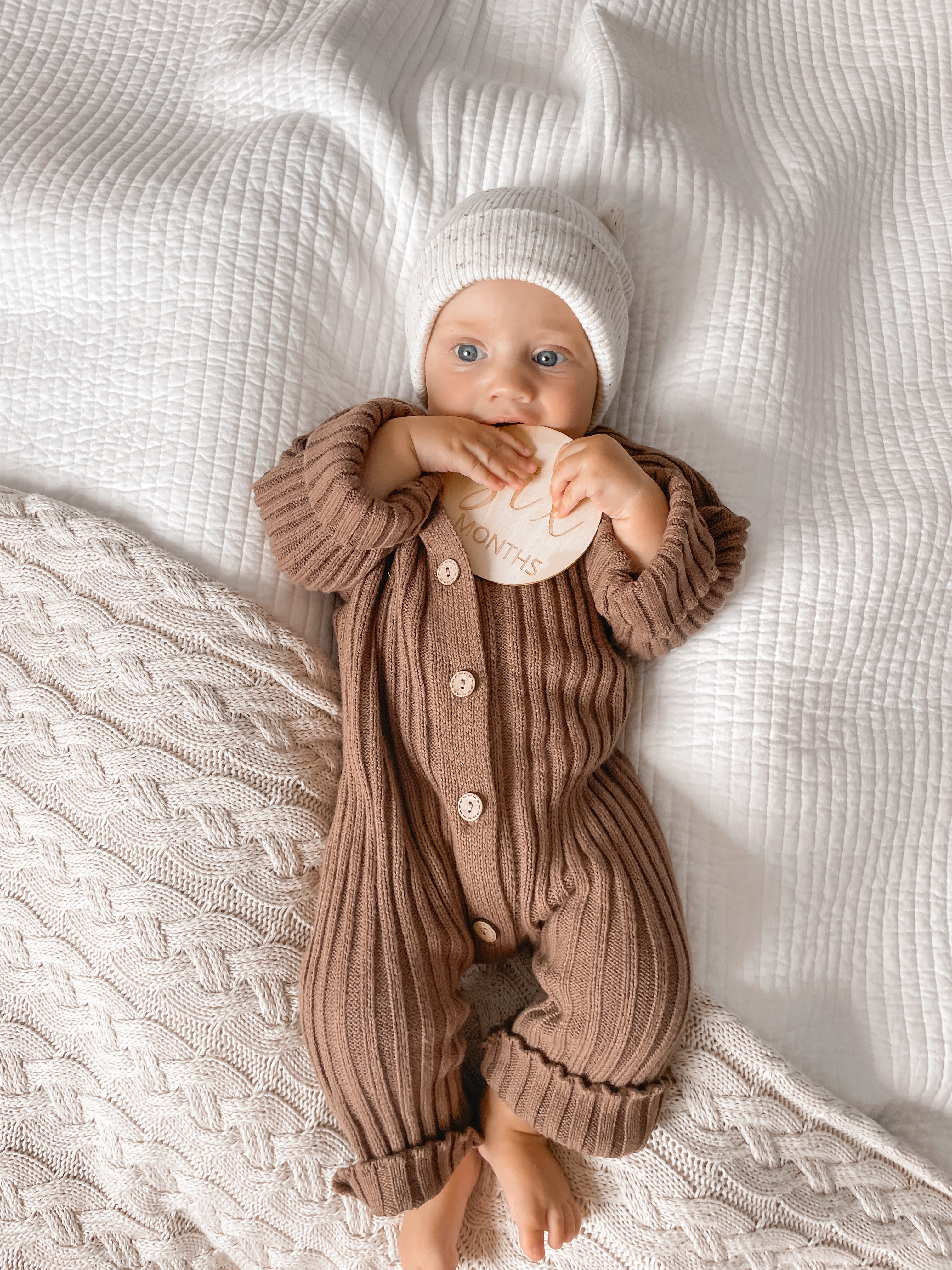 Cable Knit Jumpsuit Chocolate